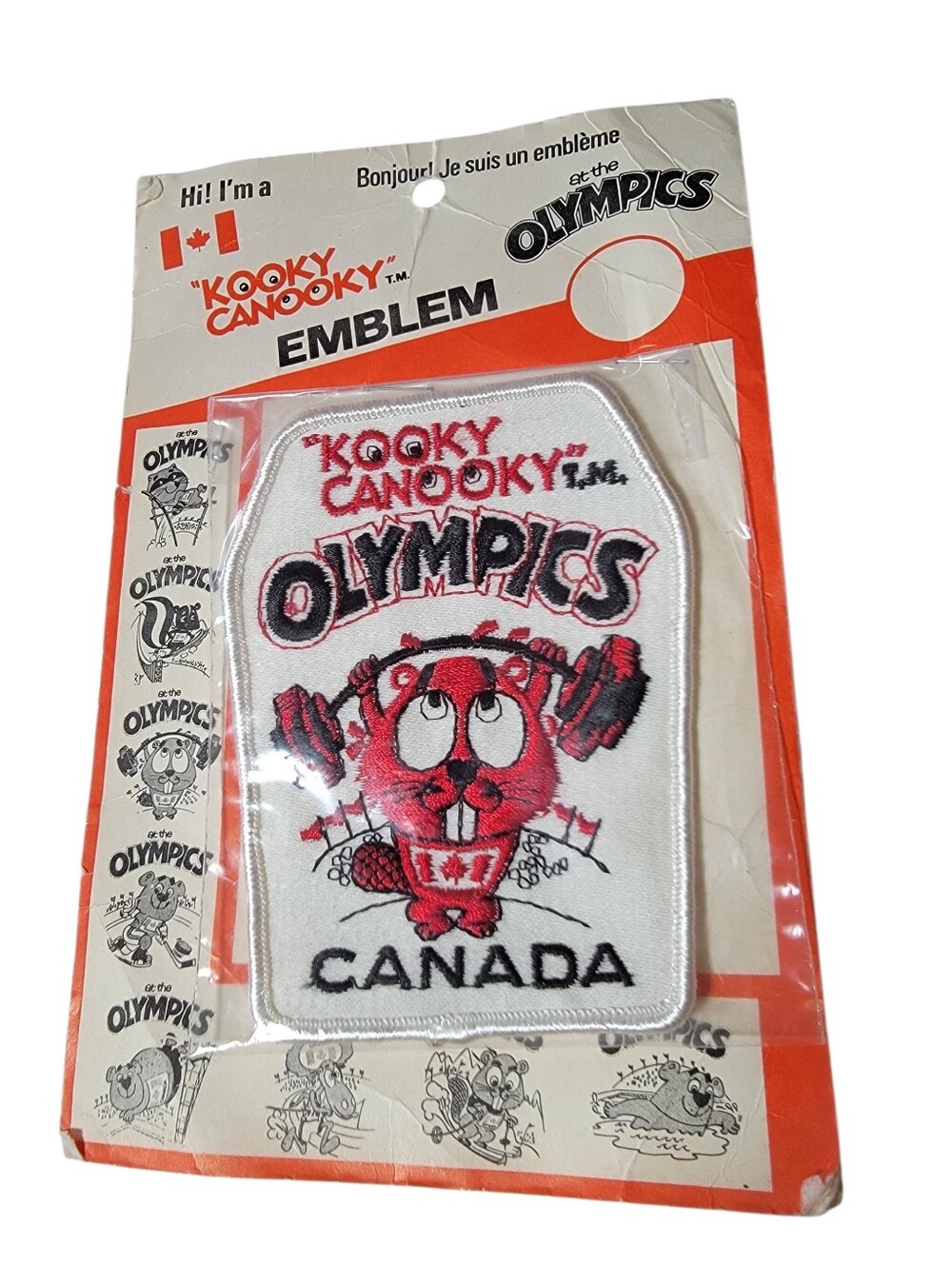 Vintage Kooky Canooky Canada Olympics Embroidered Beaver Sew On Patch